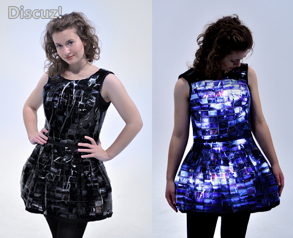 大学生设计高科技时装 连衣裙变幻灯片图1