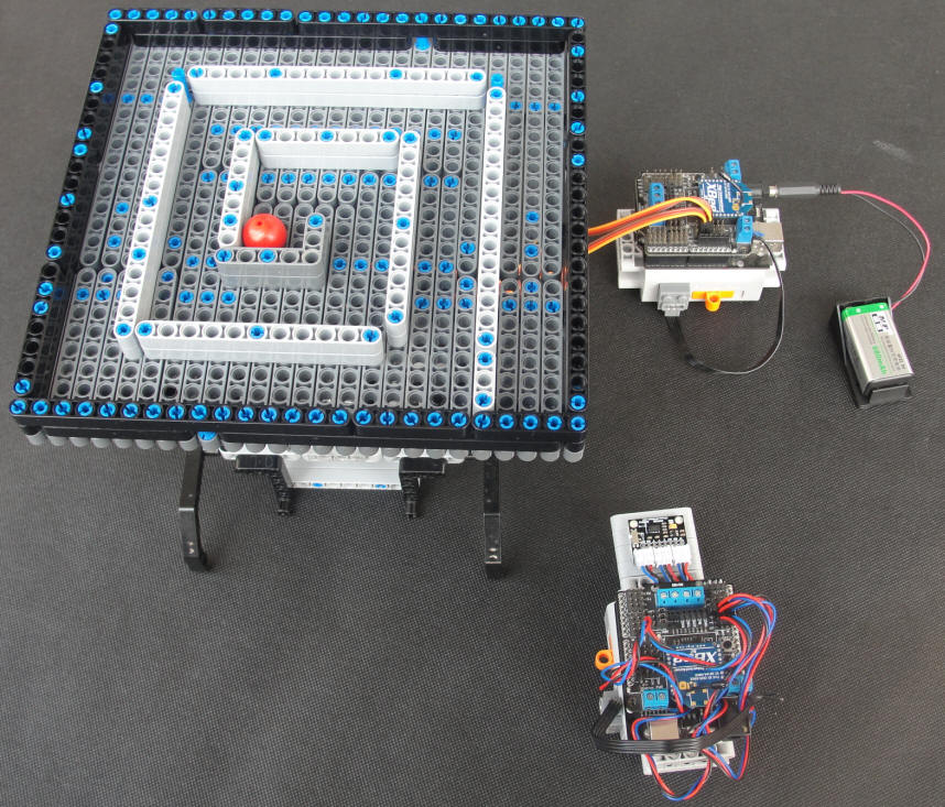 自制体感手柄遥控Arduino二自由度浮动迷宫图1