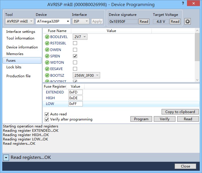 如何使用AVRISP XPⅡ给Arduino板子烧写Bootloader图16