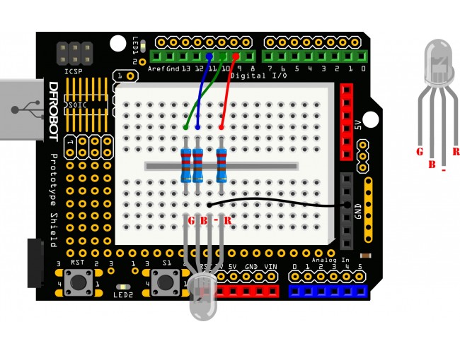 Arduino小白教程第三弹 -- 炫彩RGB图1