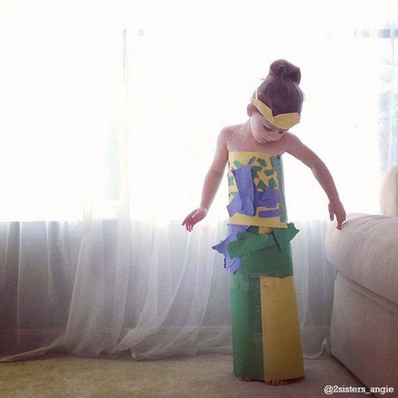 4岁迷你时装设计师的惊艳纸艺服装秀图3