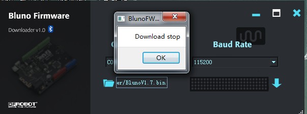 BLUNO 升级固件1.7时出问题了，求助！！！图1