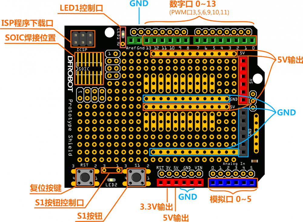 Proto Shield 板的使用图1