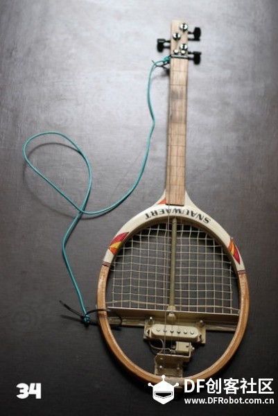 如何把废弃网球拍变身成为一把电吉他图1