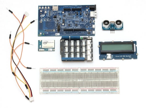 在英特尔® EDISON 开发板上使用 MCU 和超声测距传感器图1