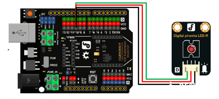 米思奇编程积木套件入门教程 项目一：点亮板载LED灯图9