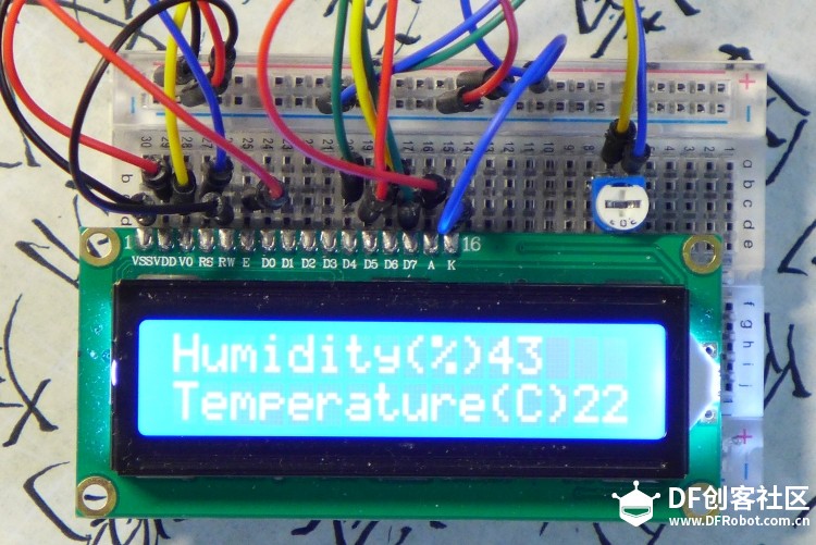 零基础小白用Arduino和1602屏做的的电子温湿度计图6