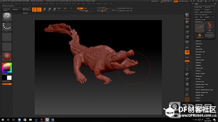 3D鳄鱼的制作流程-3D目目图2