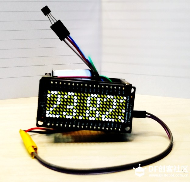 【FireBeetle Board-ESP32评测报告之三】LED温度表图4