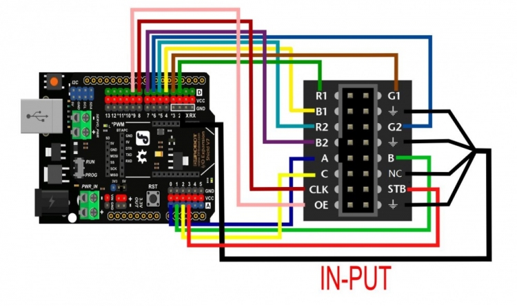 RGB marix led点阵屏--蓝牙音乐频谱播放器图5