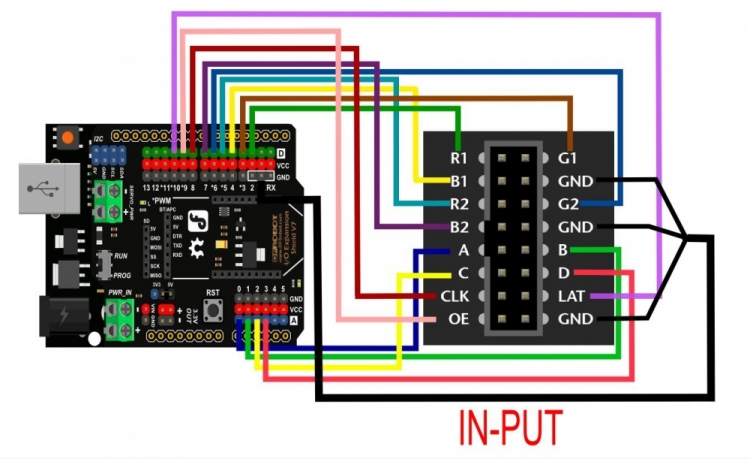 RGB marix led点阵屏--蓝牙音乐频谱播放器图6