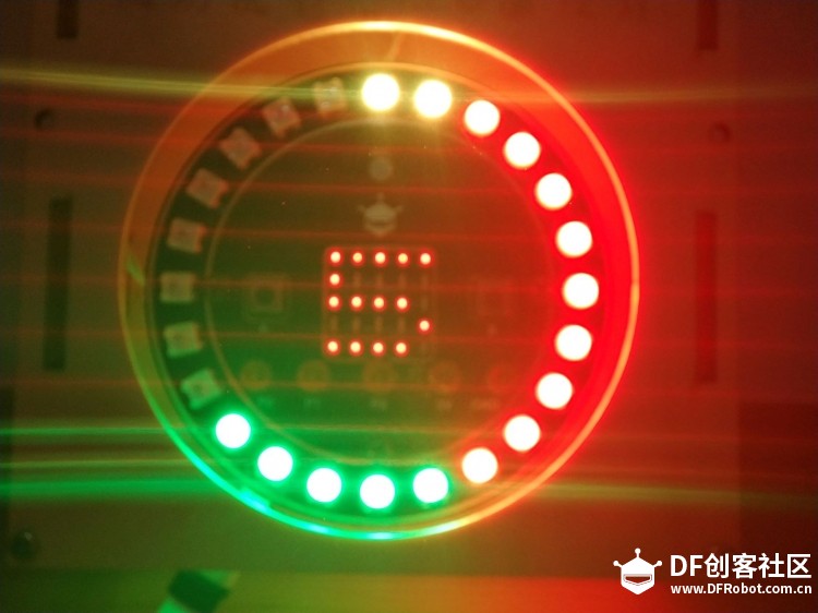 micro:bit环形RGB灯扩展板制作双功能彩色LED温度计图23