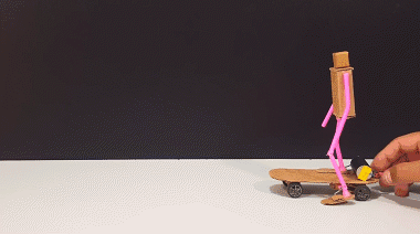 教程丨自制鬼畜滑板机器人，用纸壳就能做图1