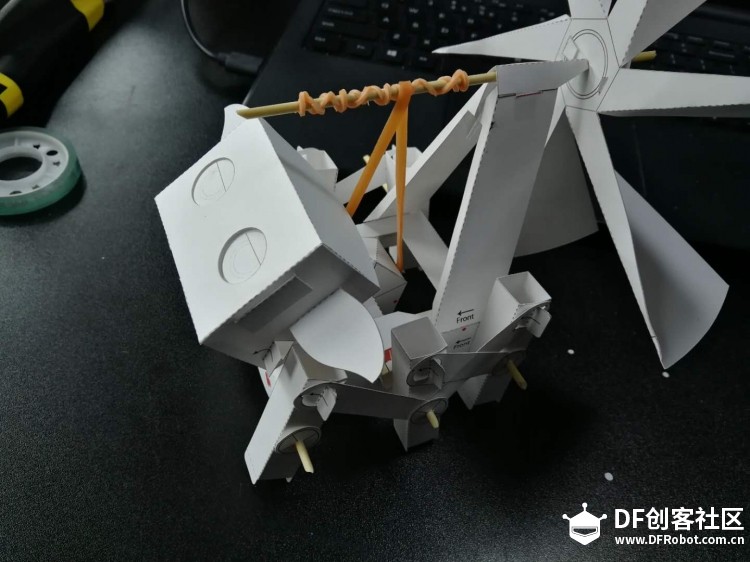 makelog——造物记折纸机器人风力多足兽图8