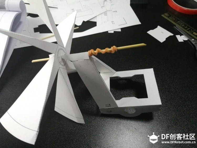 makelog——造物记折纸机器人风力多足兽图11