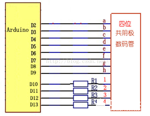 Arduino学习(八) 数码管图7