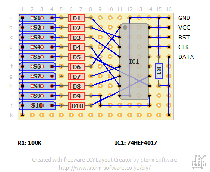 【转】使用4017数字集成块扩展Arduino开关阵列图3