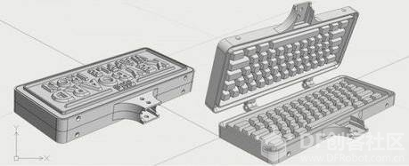 键盘造型华夫饼模具 - 科技、美食两不误图1