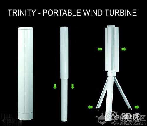 3D打印便携式风力发电机众筹超过6.4万美元图1