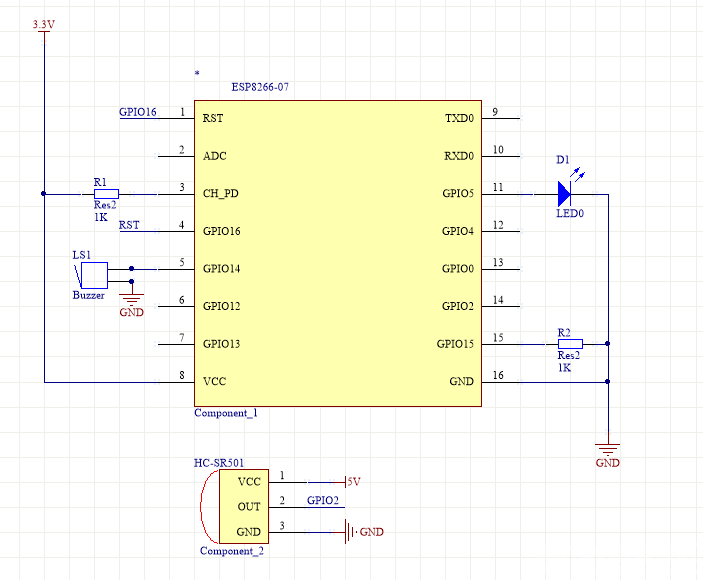 ESP8266基于nodemcu固件红外报警硬件及软件分享图1