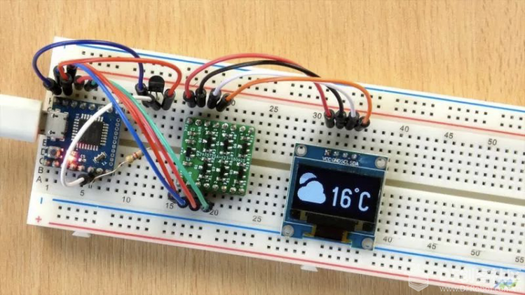 3D 打印的室内温度计，基于 Arduino 和 OLED 屏幕图4