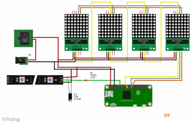 用树莓派做一个木制LED游戏显示器图19