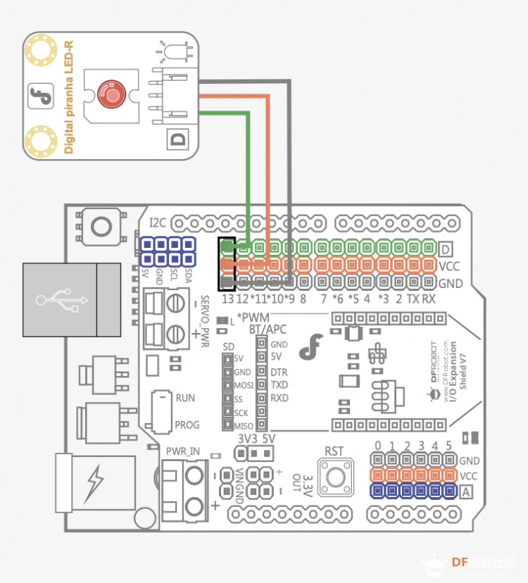 Arduino教程中级 项目一 点亮一盏灯图2