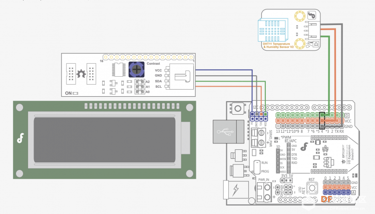 Arduino教程中级 项目九 实时温湿度检测器图2