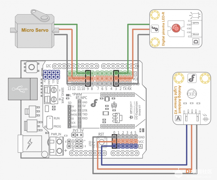 Arduino教程中级 项目十一 夜光宝盒图2