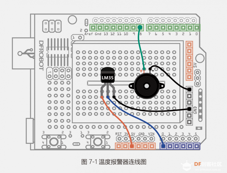 Arduino教程08 温度报警器「DFR0100 」图5