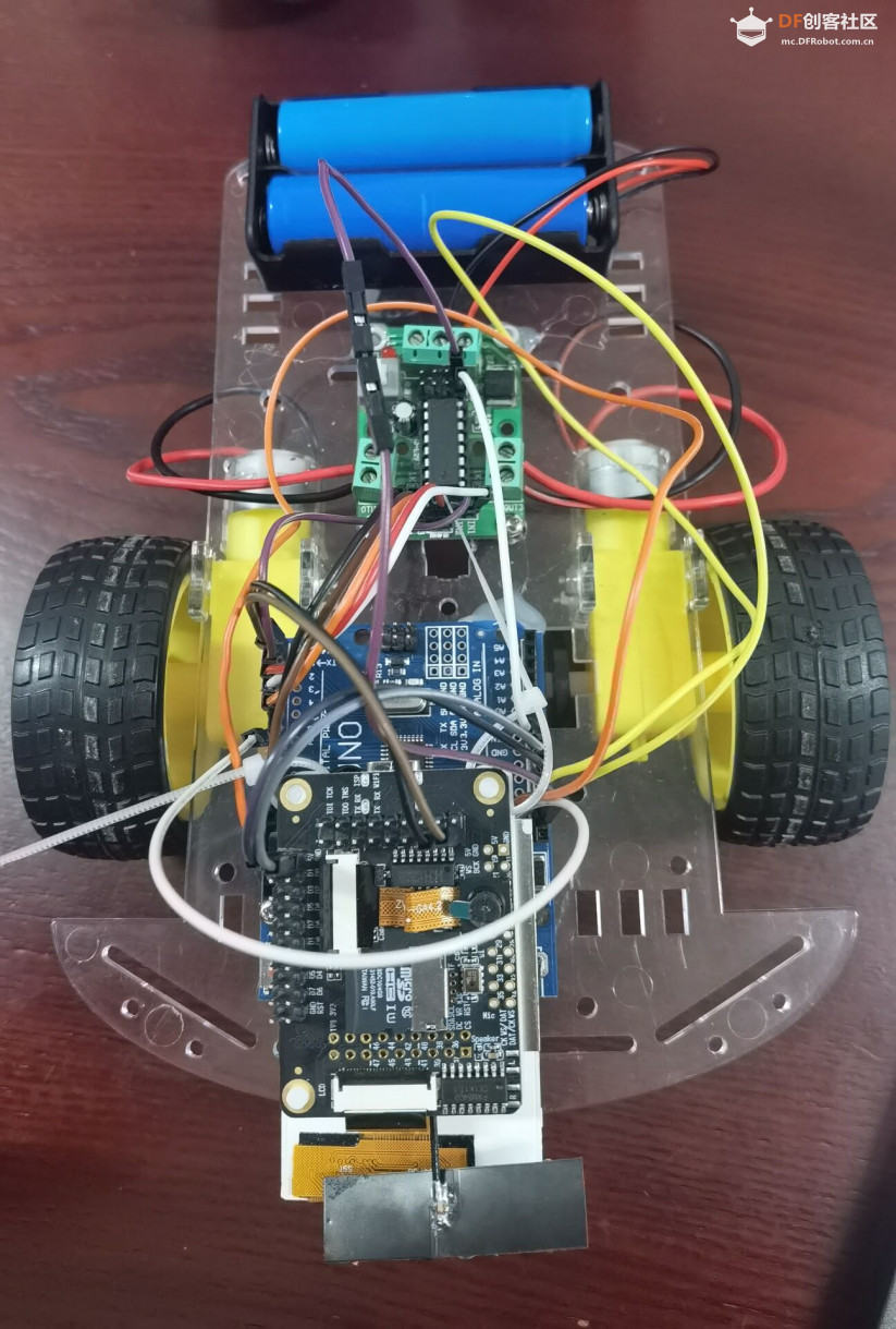 Arduino&k210&红外对管三合一体语音控制避障小车图1