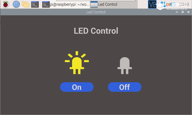 树莓派GUI控制LED-Pyside图1