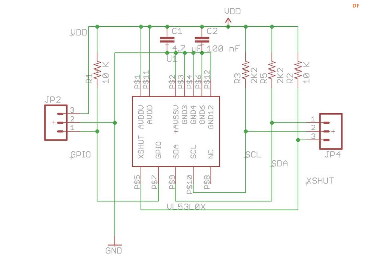 【Arduino】168种传感器系列实验（183）VL53L0X激光测距模块图2
