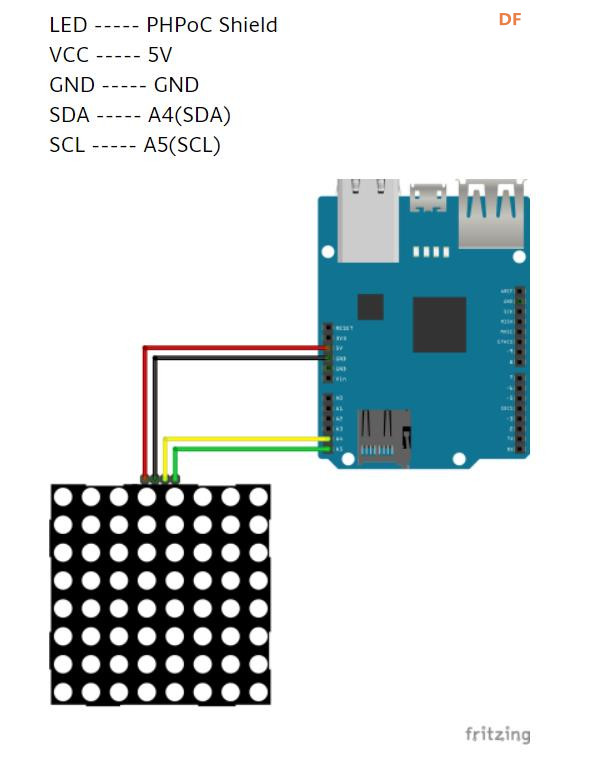 【Arduino】168种传感器系列实验（207）--- HT16k33 LED8*8点阵I2C图1
