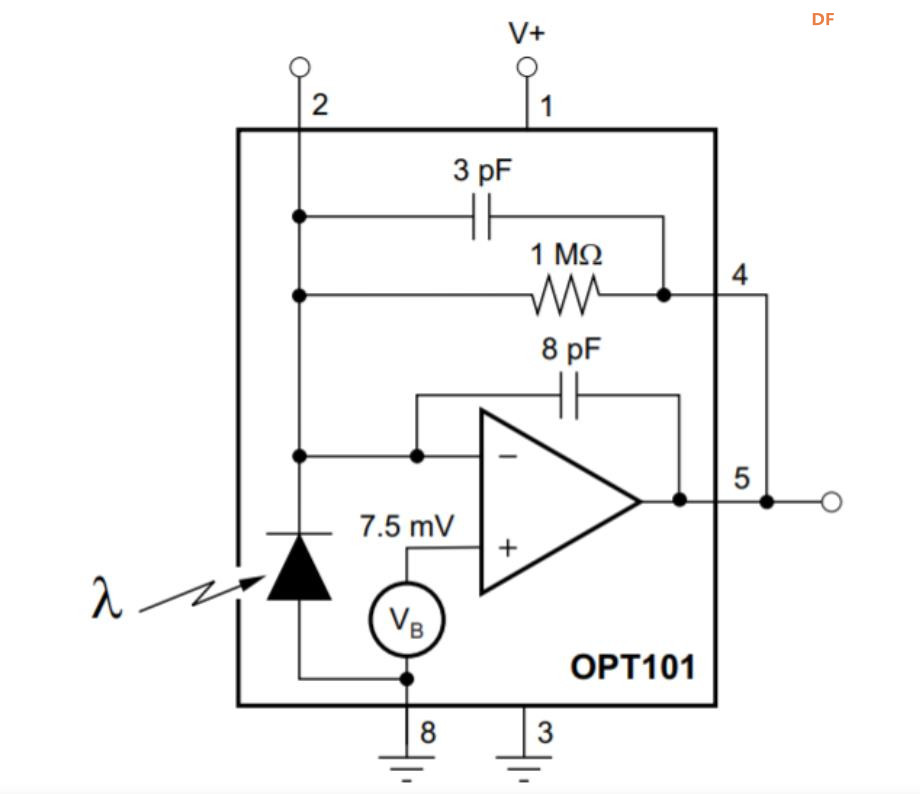 【Arduino】168种传感器系列实验（201）---OPT101模拟光照传感器图1