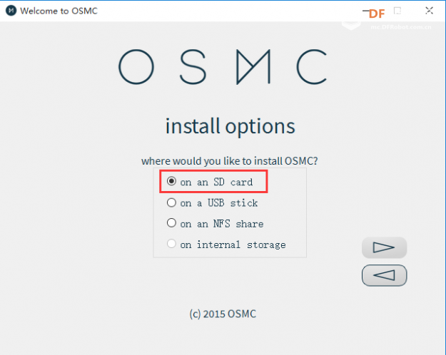 树莓派3-系统安装-利用OSMC-installer安装OSMC系统图4