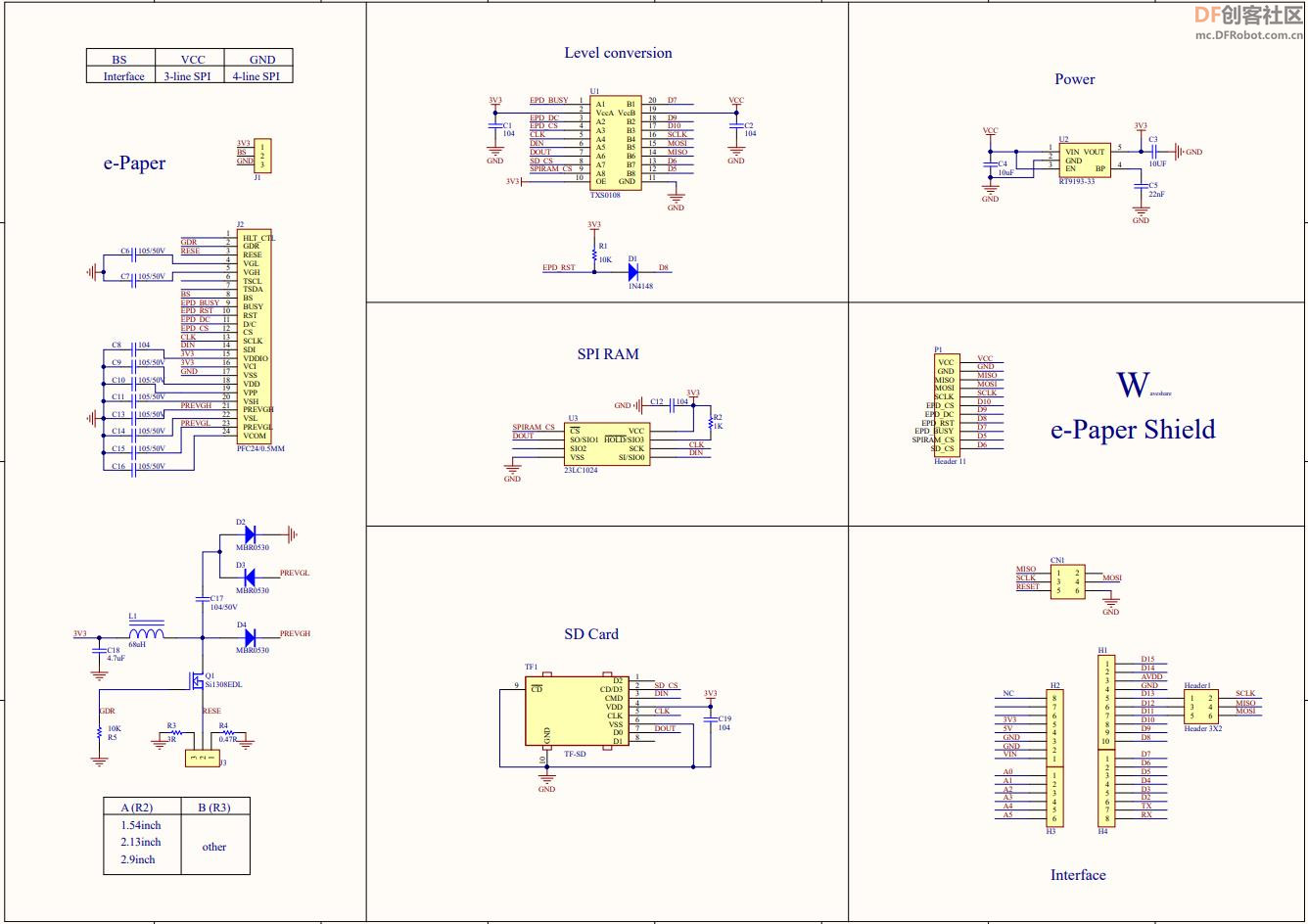 【Arduino】168种传感器系列实验（217）---2.9寸红黑三色墨水屏图1