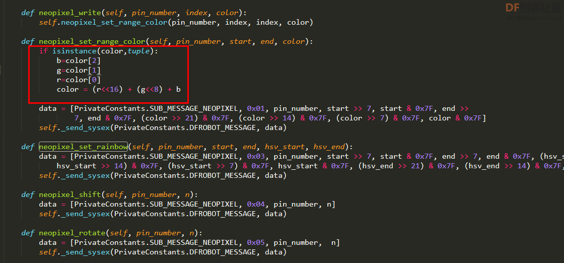 Mind+Python声控炫彩灯图9