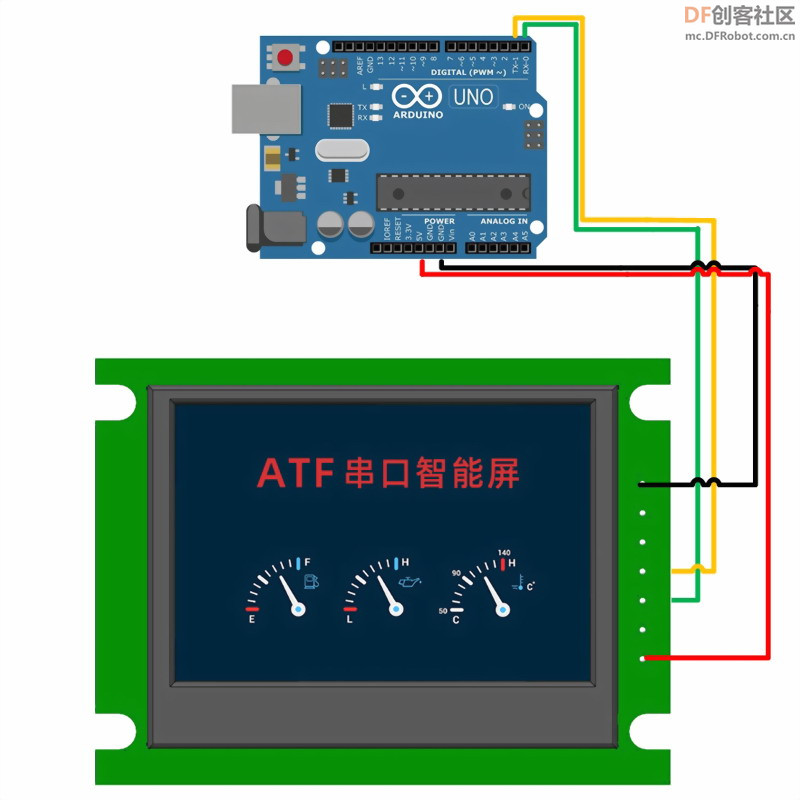 一款可替代Arduino IDE串口监视器的串口液晶屏，可零代码显示图2