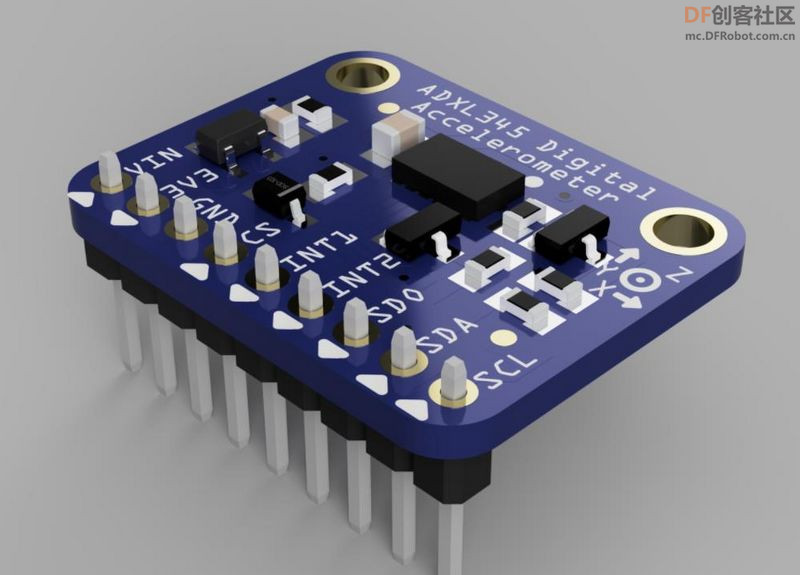 【Arduino】168种传感器模块系列实验（48）---三轴ADXL345模块图1