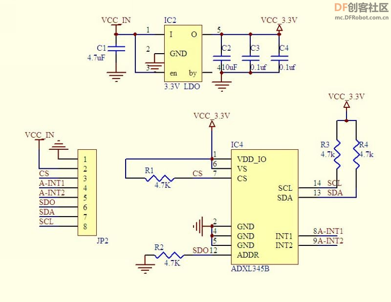 【Arduino】168种传感器模块系列实验（48）---三轴ADXL345模块图1