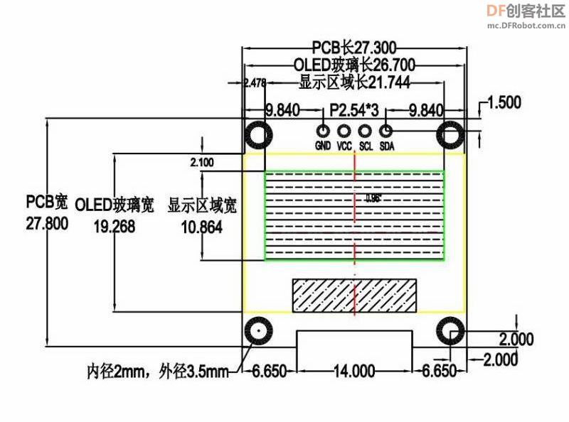 【Arduino】168种传感器模块系列实验（97）---0.96寸OLED液晶屏图1