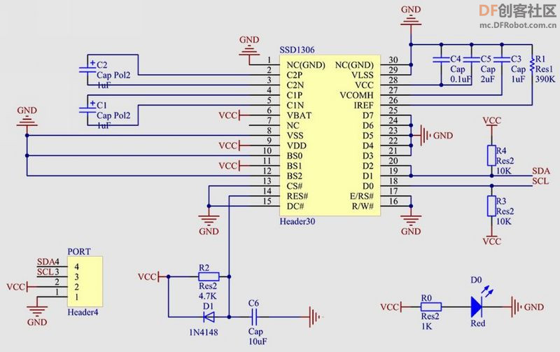 【Arduino】168种传感器模块系列实验（97）---0.96寸OLED液晶屏图1