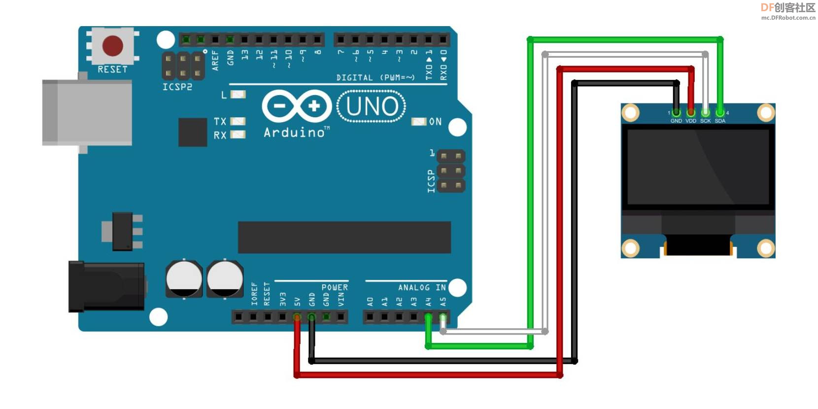 【Arduino】168种传感器模块系列实验（97）---0.96寸OLED液晶屏图1