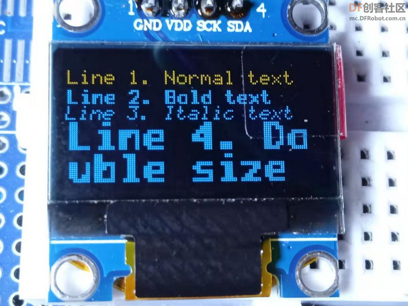 【Arduino】168种传感器模块系列实验（97）---0.96寸OLED液晶屏图1