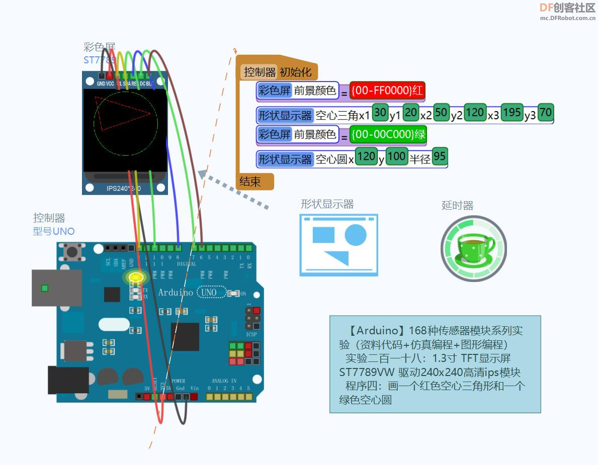 【Arduino】168种传感器模块系列实验（218）--- 1.3寸 TFT显示屏图1