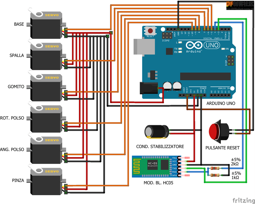 自制一个带触摸屏控制的Arduino机械臂图18