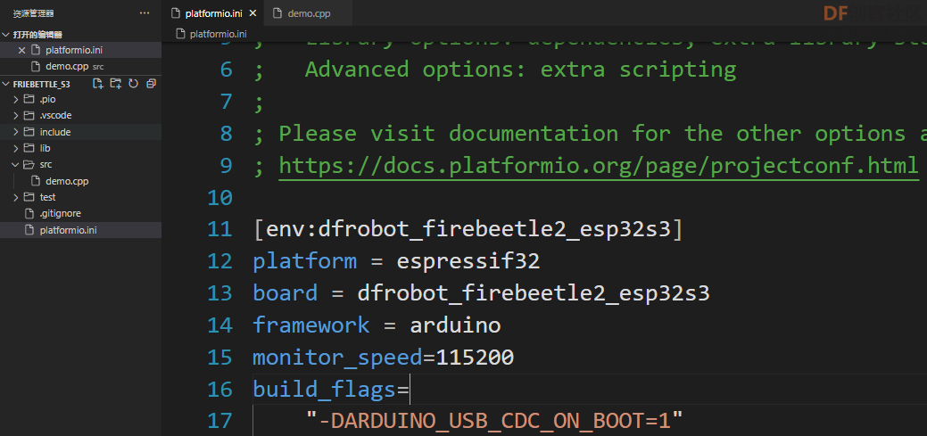 FireBettle 2 ESP32-S3 用PlatformIO玩耍图4