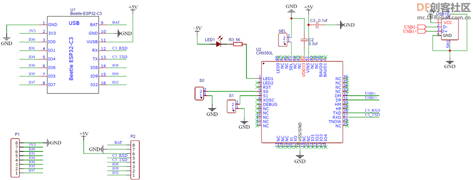 DFRobot ESP32C3 USB HID Shield图1