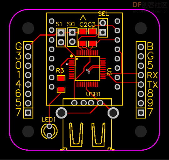 DFRobot ESP32C3 USB HID Shield图2